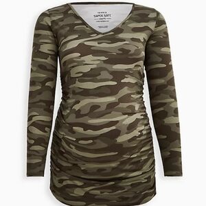 Torrid Super Soft Camo Ruched Tunic